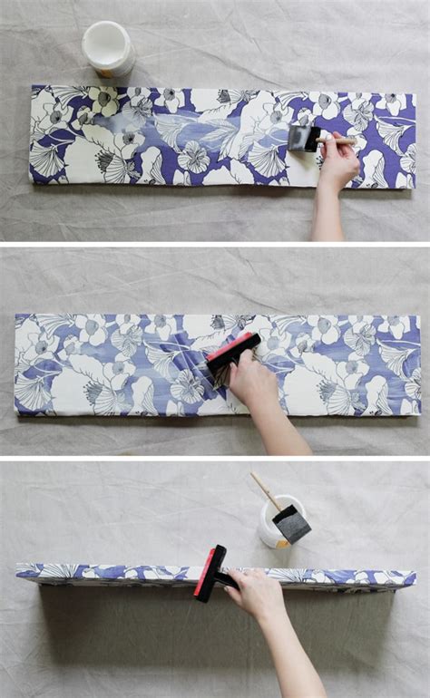 decoupage fabric to metal|how to decoupage on material.